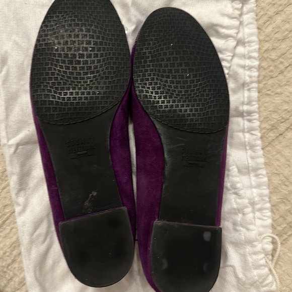 Stuart Weitzman purple flats with bedazzles - Picture 2 of 4